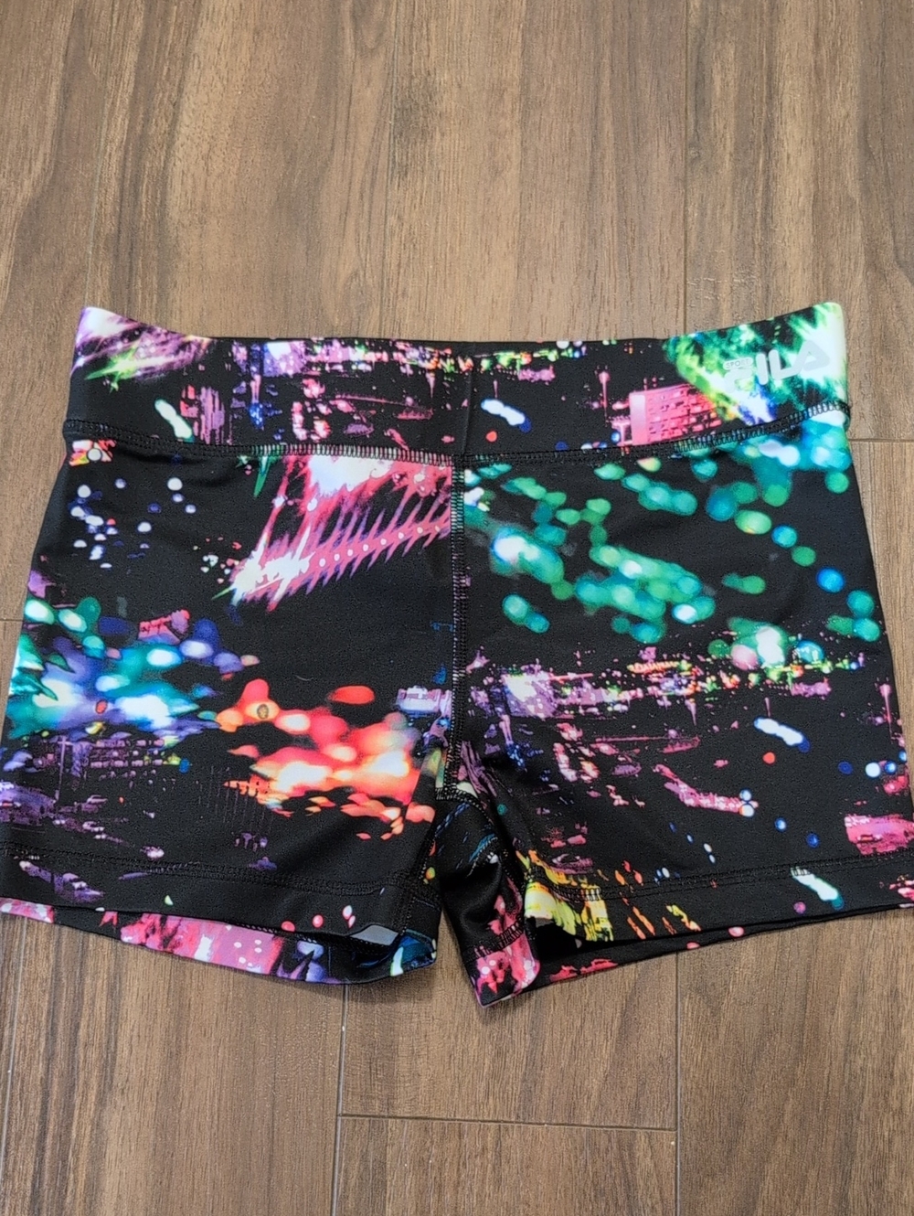 Fila Women’s Black Neon Cityscape Bike Shorts Running